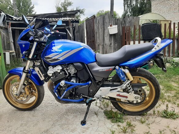2005 Honda CB 400 Super Four, синий, 385000 рублей - вид 3