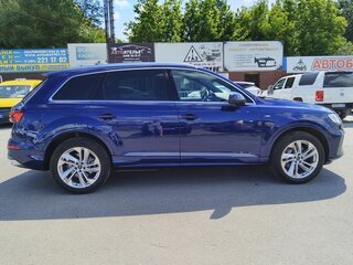 2021 Audi Q7 45 TDI II (4M) Рестайлинг, синий, 7250000 рублей, вид 4