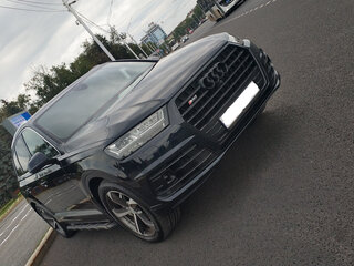 2017 Audi Q7 II (4M), синий, 3650000 рублей, вид 4
