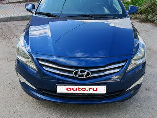 2015 Hyundai Solaris I Рестайлинг, синий, 850000 рублей, вид 4
