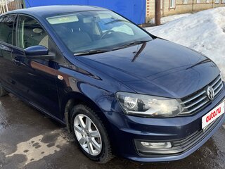 2015 Volkswagen Polo V Рестайлинг, синий, 1050000 рублей, вид 2
