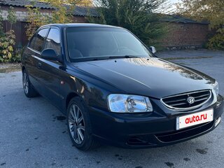 2008 Hyundai Accent ТагАЗ II, чёрный, 455000 рублей, вид 3