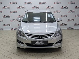2016 Hyundai Solaris I Рестайлинг, серебристый, 749000 рублей, вид 2