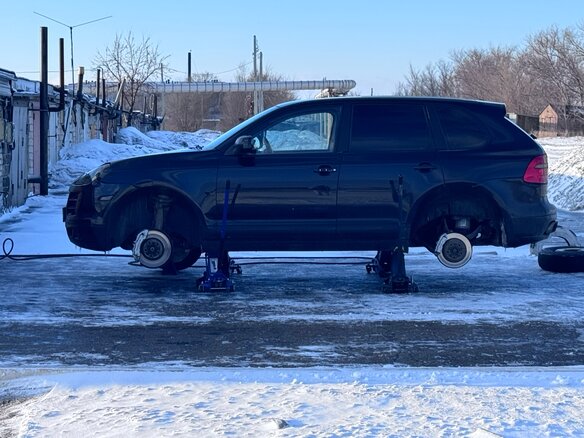 2008 Porsche Cayenne S I Рестайлинг (957), чёрный, 1550000 рублей - вид 11