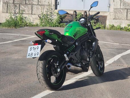 2015 Kawasaki ER-6N, зелёный, 555000 рублей, вид 2
