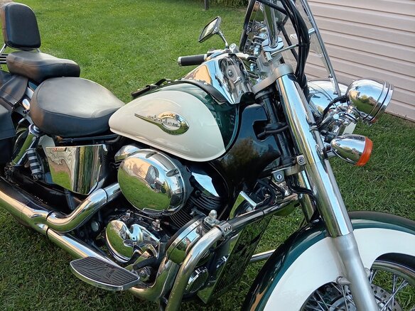 1997 Honda Shadow 400, зелёный, 385000 рублей - вид 11
