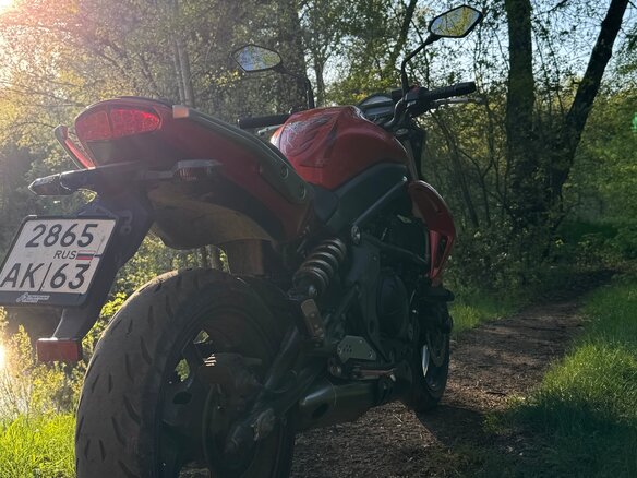 2011 Kawasaki ER-6N, оранжевый, 450000 рублей - вид 5