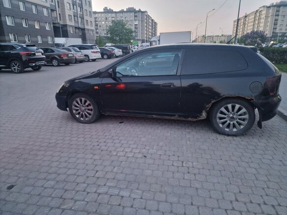 2001 Honda Civic VII, чёрный - вид 3