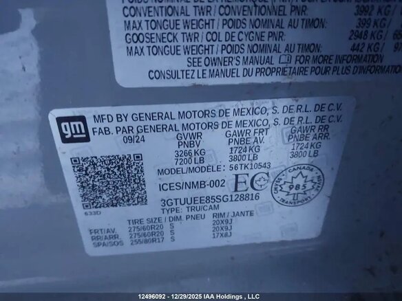 2024 GMC Sierra Crew Cab IV Рестайлинг, серый, 6600000 рублей - вид 8