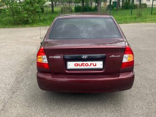 2006 Hyundai Accent ТагАЗ II, красный, 450000 рублей, вид 4