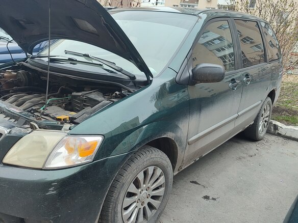 2001 Mazda MPV II (LW), зелёный, 430000 рублей