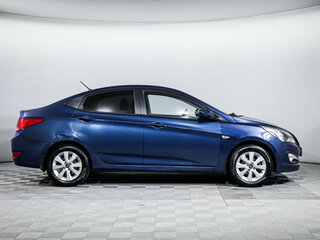 2016 Hyundai Solaris I Рестайлинг, синий, 929000 рублей, вид 4