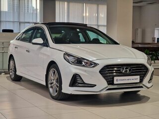 2018 Hyundai Sonata VII (LF) Рестайлинг, белый, 1815000 рублей, вид 3