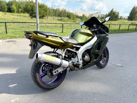 2002 Kawasaki ZX-6 Ninja, жёлтый, 299000 рублей, вид 2