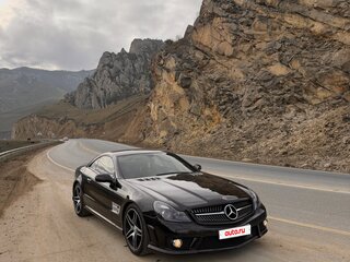 2008 Mercedes-Benz SL-Класс AMG 63 AMG II (R230) Рестайлинг 2, чёрный, 4200000 рублей, вид 4