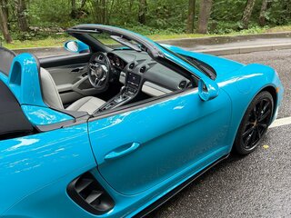 2017 Porsche Boxster IV 718 (982), голубой, 5300000 рублей, вид 5