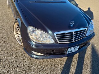 2003 Mercedes-Benz S-Класс 500 7-speed IV (W220) Рестайлинг, синий, 850000 рублей, вид 5