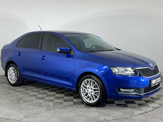 2017 Skoda Rapid I Рестайлинг, синий, 1250000 рублей, вид 3