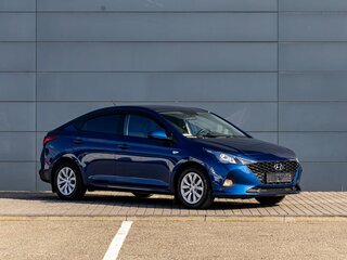 2022 Hyundai Solaris II Рестайлинг, синий, 1595000 рублей, вид 3