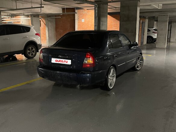 2008 Hyundai Accent ТагАЗ II, синий, 520000 рублей - вид 8