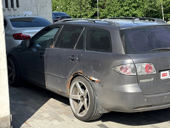2005 Mazda 6 I (GG) Рестайлинг, серый, 410000 рублей - вид 10
