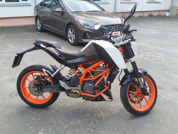 2014 KTM 390 Duke, белый