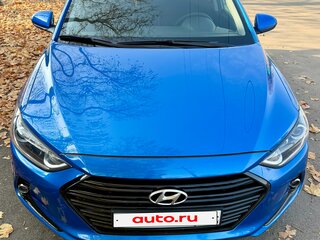 2017 Hyundai Elantra VI (AD), синий, 1515000 рублей, вид 2
