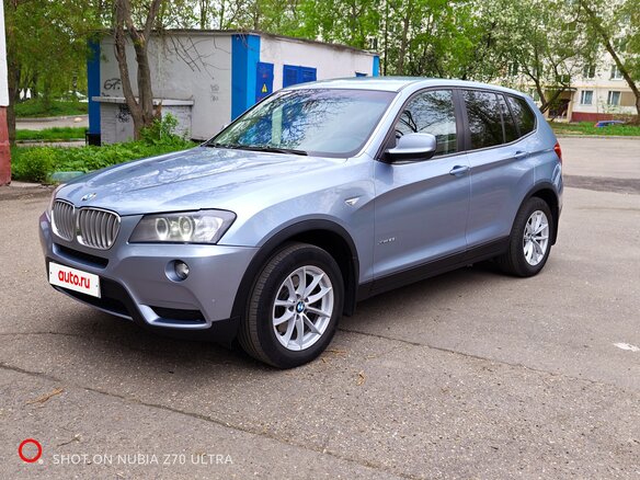 2010 BMW X3 28i xDrive II (F25), голубой, 1300000 рублей
