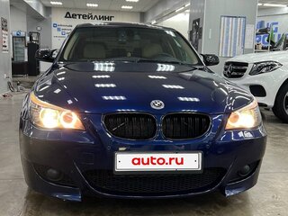 2007 BMW 5 серии 525i V (E60/E61) Рестайлинг, синий, 1600000 рублей, вид 2