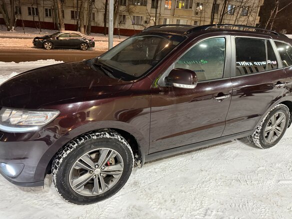 2012 Hyundai Santa Fe II Рестайлинг, пурпурный, 1400000 рублей - вид 11