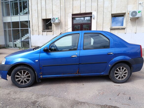 2007 Renault Logan I, синий, 220000 рублей - вид 7