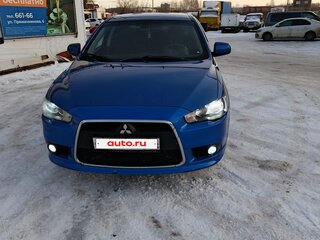 2011 Mitsubishi Lancer X Рестайлинг, синий, 935000 рублей, вид 3