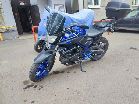 2017 Yamaha MT-03, синий, 430000 рублей, вид 4