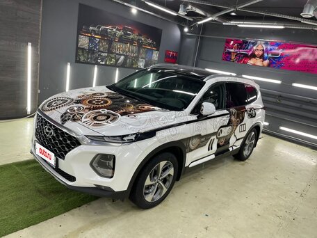 2019 Hyundai Santa Fe IV, белый, 3650000 рублей, вид 1