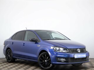 2018 Volkswagen Polo V Рестайлинг, синий, 909000 рублей, вид 1