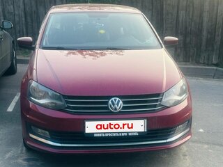 2017 Volkswagen Polo V Рестайлинг, красный, 950000 рублей, вид 2