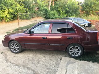 2007 Hyundai Accent ТагАЗ II, красный, 395000 рублей, вид 4