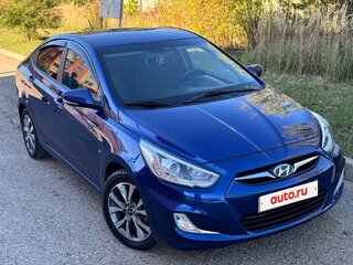 2014 Hyundai Solaris I, синий, 798000 рублей, вид 4