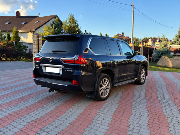 2015 Lexus LX 450d III Рестайлинг 2, синий, 5750000 рублей - вид 4