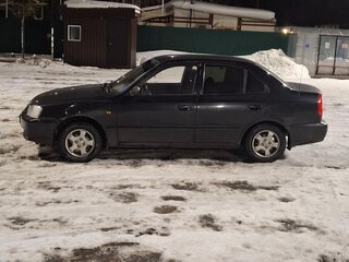 2008 Hyundai Accent ТагАЗ II, чёрный, 335000 рублей, вид 5