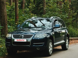 2008 Volkswagen Touareg I Рестайлинг, синий, 850000 рублей, вид 2