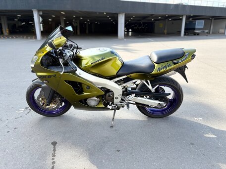 2002 Kawasaki ZX-6 Ninja, жёлтый, 299000 рублей, вид 4