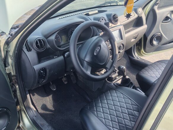 2013 Lada (ВАЗ) Granta I, зелёный, 300000 рублей - вид 5