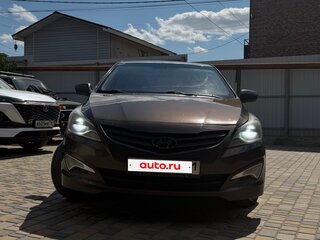 2014 Hyundai Solaris I Рестайлинг, коричневый, 849000 рублей, вид 1