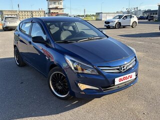 2015 Hyundai Solaris I Рестайлинг, синий, 590000 рублей, вид 2