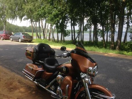 2008 Harley-Davidson Electra Glide, оранжевый, 950000 рублей, вид 1
