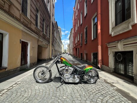 2011 Harley-Davidson Softail Custom, зелёный, 900000 рублей, вид 3