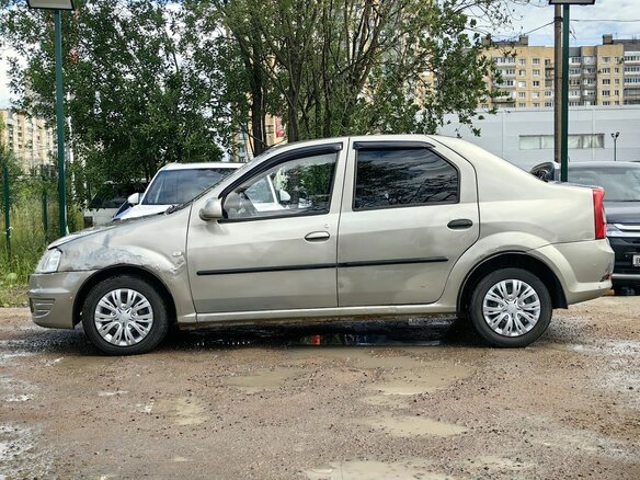 2012 Renault Logan I Рестайлинг, бежевый - вид 8