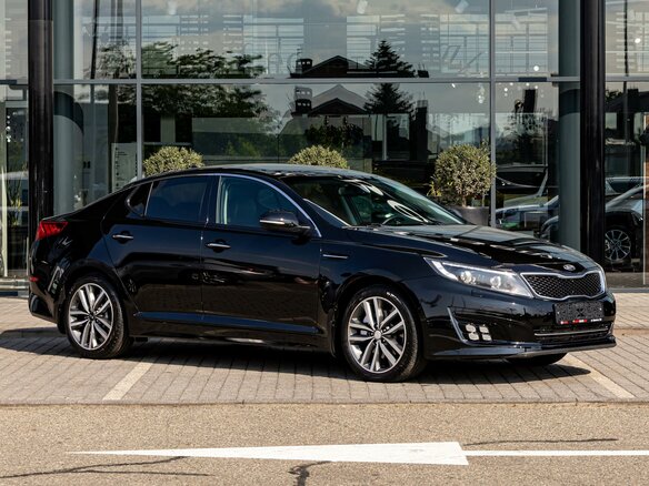 2014 Kia Optima III Рестайлинг, чёрный - вид 2