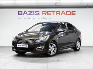 2014 Hyundai Solaris I Рестайлинг, коричневый, 1000000 рублей, вид 1